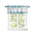 thumbnail image 2 of Kitchen Cafe Valance Curtain for Small Windows,Modern Minimalist Graffiti Artwork Rod Pocket Valances Teal Gray White Oil Painting Window Treatment Panel for Living Room/Bedroom/Bathroom,42x18in, 2 of 9