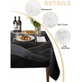 thumbnail image 2 of Geometric Wave Table Cloth 54x108 Inch Rectangle, Minimalist Grey Golden Mountain Sky Waterproof Tablecloth Washable Table Cover for Party Picnic Dinner Decor, 2 of 9