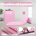 thumbnail image 4 of Gymnastics Mat 8'x2'x2" Foldable Tumbling Mats with Carrying Handles Four Fold Thick Exercise Mat for Home Aerobics Stretching Yoga, Pink, 4 of 8