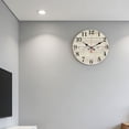 thumbnail image 5 of Hoease 12 Inch Silent Wall Clock, Distressed White Wood Plank Decorative Wall Clock, Battery Operated Non-Ticking Round Clock for Living Room Bedroom Kitchen Home Decor, 5 of 10