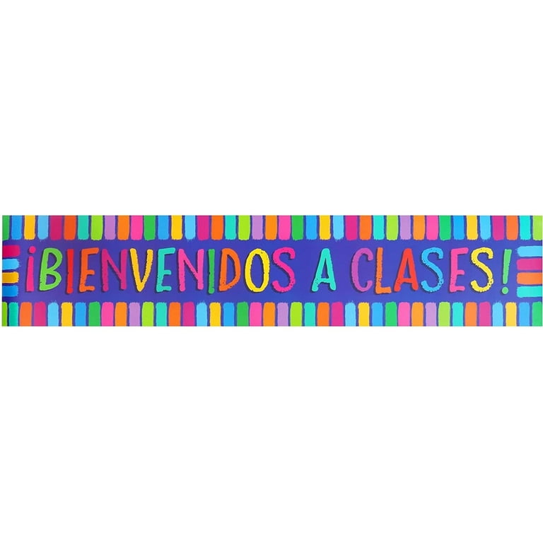 Bienvenidos Sign, Spanish Welcome Banners for Classrooms (39 x 8 In, 3  Pack) 