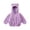 Purple, variant on Lindreshi Winter Coats for Toddler Girls and Boys Toddler Baby Boys Girls Solid Color Plush Cute Bear Ears Winter Hoodie Coat Jacket