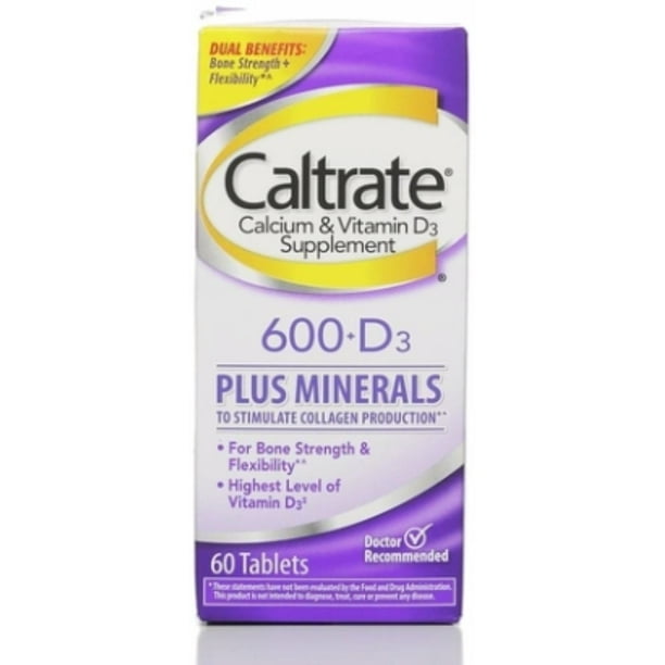 Caltrate 600+D Plus Minerals Tablets 60 ea (Pack of 6)