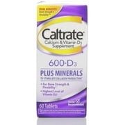 Caltrate 600+D Plus Minerals Tablets 60 ea (Pack of 3)