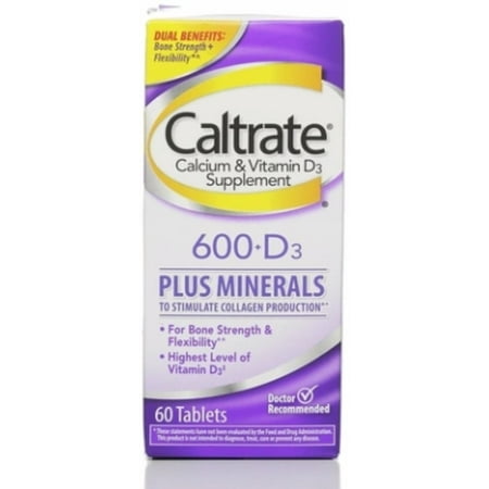 Caltrate 600+D Plus Minerals Tablets 60 ea (Pack of 6)