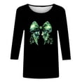 thumbnail image 3 of Aofany Plus Size T Shirts for Women St Patricks Day Shamrock Tee Holiday Casual Crew/V Neck 3/4 Sleeve Tops, 3 of 4