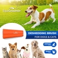 thumbnail image 2 of Cepillo para deshedar EquiGroomer para perros y gatos, color naranja, 2 of 8