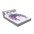 thumbnail image 2 of Ambesonne Tribal Fitted Sheet & Pillow Sham Set, Folk, Queen, Pale Mauve Lavender, 2 of 2