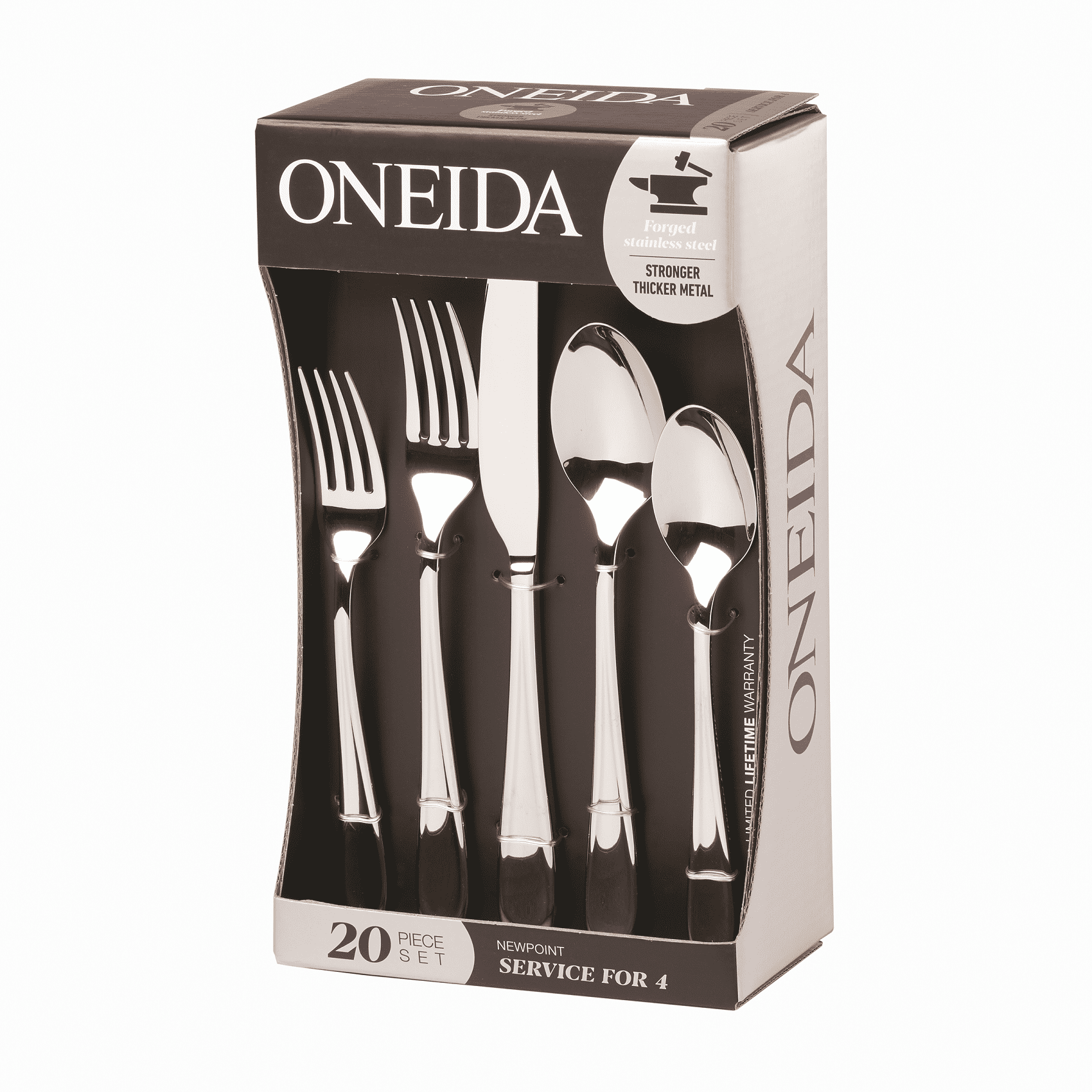 Oneida Newpoint 20-Piece Stainless Steel Flatware Set