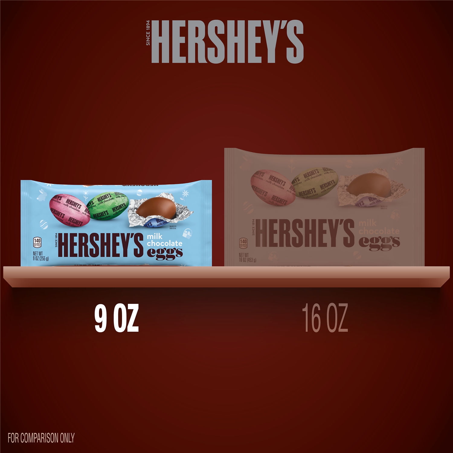 (3 pack) Hershey's Milk Chocolate Eggs Easter Candy, Bag 9 oz