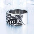 thumbnail image 2 of fastboy Steel Fashion Ethnic Style Ring Decoration Simple Round Rings Jewelry Couple Dressing Accessory for Party Daily Size 7 Size 12, 2 of 6
