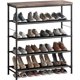 thumbnail image 1 of Zapatero largo de 4 niveles para armario Organizador de zapatos para el piso del armario Entrada Almacenamiento Estante ancho apilable para zapatos que almacena 12 pares de zapatillas de hombre con, 1 of 6
