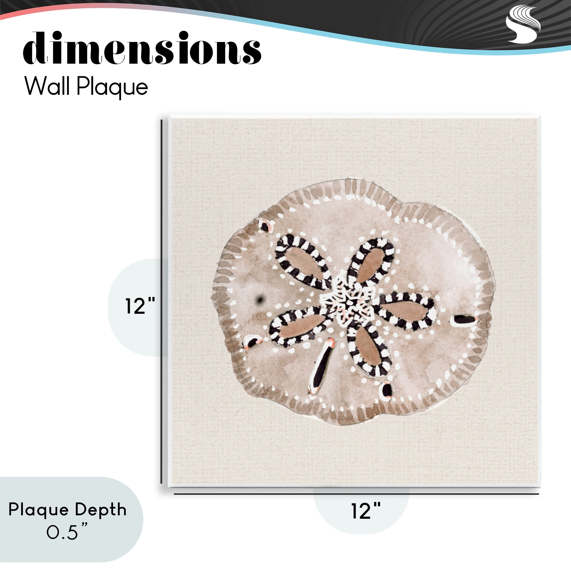 Stupell Industries Taupe & Beige Sand Dollar Wall Plaque Art, design by Lanie Loreth