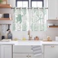 thumbnail image 2 of Green Coastal Kitchen Curtains Short 45 Inch Length, Sea Turtle Nautical Coral Summer Beach Grommet Top Bedroom Living Room Curtains, Light Filtering Cafe Curtain Drapes 2 Panels Set 84''x45'', 2 of 7