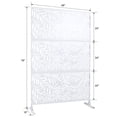 thumbnail image 5 of Gzxs Metal Privacy Screen with Stand, 76"H x 48"W Outdoor Freestanding Privacy Screen & Panels, Outdoor Privacy Screen for Deck Patio Balcony (White, 1 Pack), 5 of 8