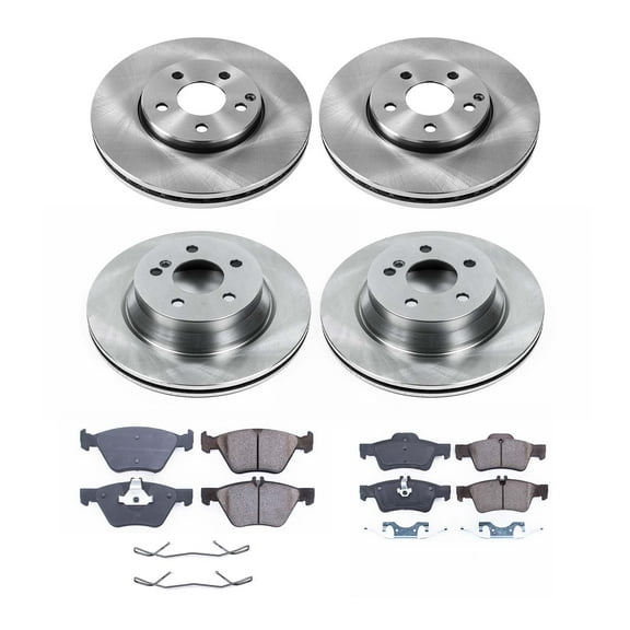Ultimate Brakes Front and Rear Ceramic Brake Pad and Rotor Kit with Hardware WM81544