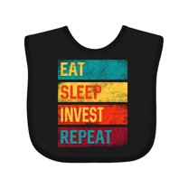 Inktastic Stock Broker Eat Sleep Invest Repeat Boys or Girls Baby Bib