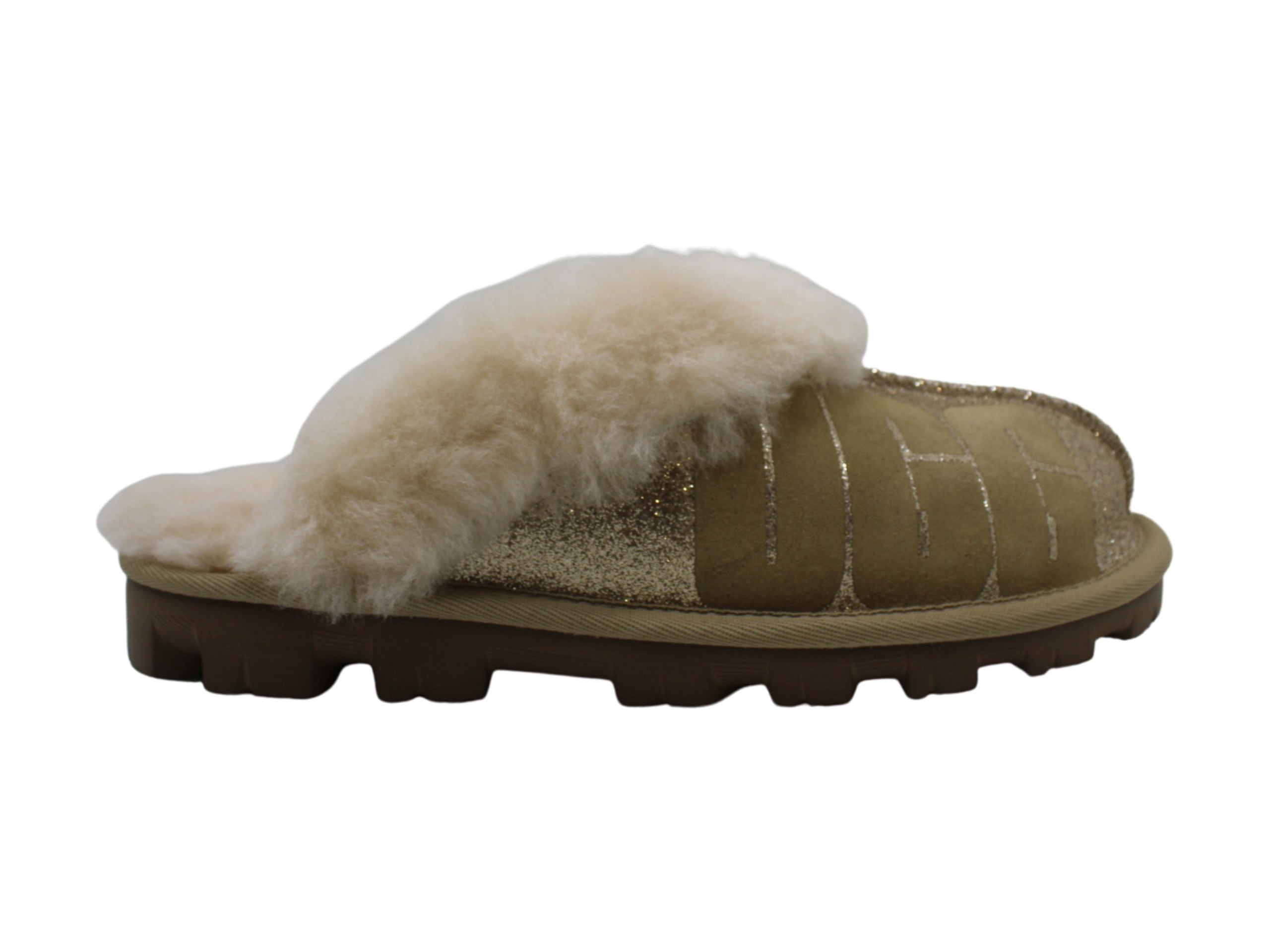 gold sparkle ugg slippers