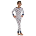 thumbnail image 2 of Cudlie Boys’ 4-Piece Pajama Set, Cotton Blend Sleepwear, 2 Tops & 2 Bottoms – Sizes 12M–5T, 2 of 9