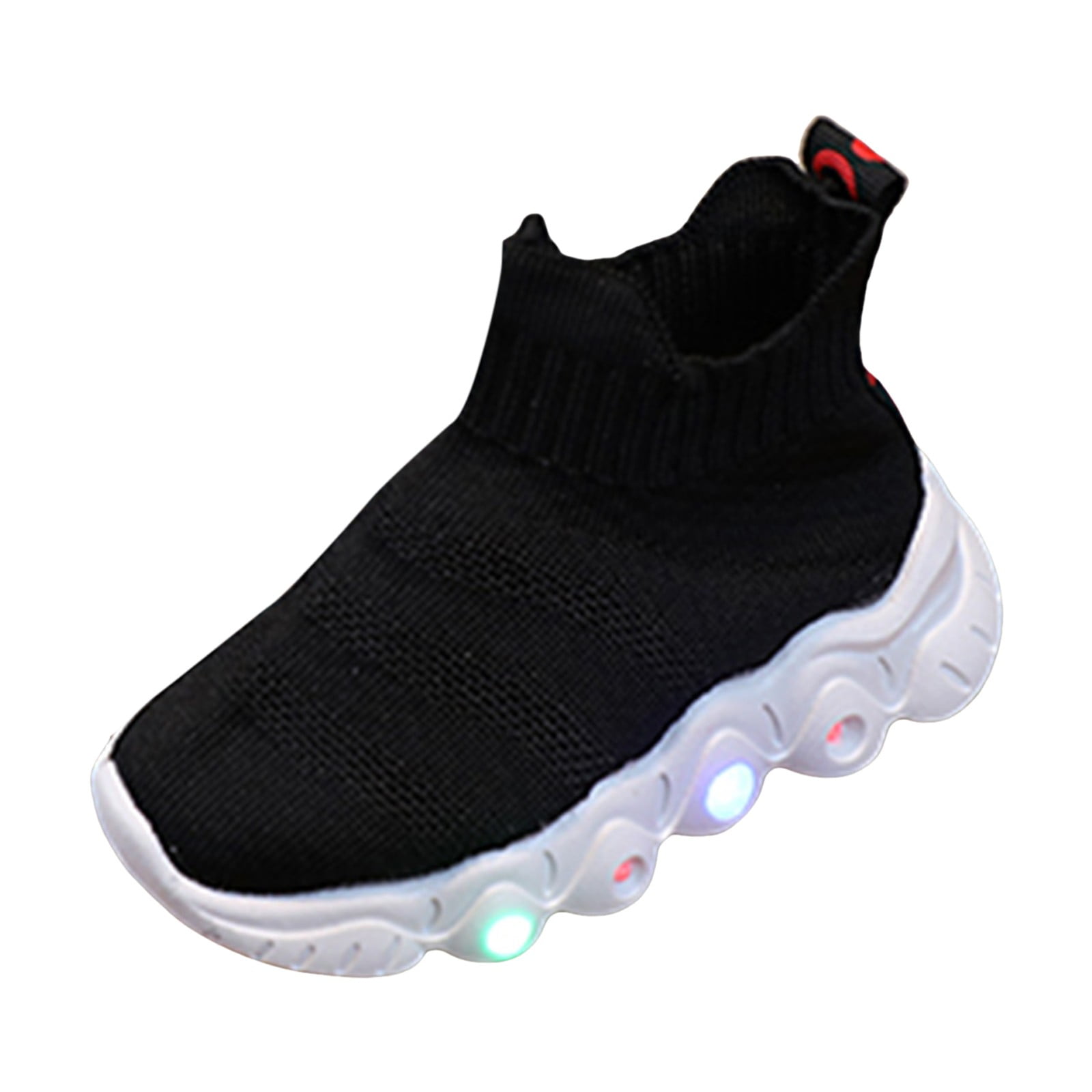 Toddler Girls Shoes Toddler Girls Shoes Wide Children Shoes Thick Soled Sneakers Fashionable and Casual Luminous Light Shoes Soft Soled Slip Female