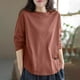 thumbnail image 4 of Ropa urbana para mujer,Camiseta de manga larga para mujer, cuello redondo informal, tela de poliéster, ajuste suave y cómodo, ideal para el hogar o el trabajo, sopatenor, 4 of 8
