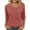Red, variant on FAIWAD 3/4 Sleeve Tops for Women V Neck Criss-Cross Casual Shirts Loose Lightweight Knit Sweaters