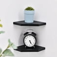 thumbnail image 3 of WELLAND 7-Inch Floating Corner Shelves, Set of 2, Black, 3 of 7