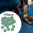thumbnail image 3 of Rongfmy Boutons en Résine 100x12mm Rayures Colorées Flatback Ronds 2 Trous Boutons d'Artisanat, 3 of 7