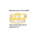 thumbnail image 3 of INSPIRE CHIC Women's Clear Waist Belts, Plus Size Skinny Belt Waistband for Jeans Dresses Coats Up to114cm/44.88" Yellow, 3 of 4