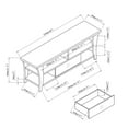 thumbnail image 3 of Modern Tv Stand With Curved Legs, Divided Shelf, Metal Square Handle, 60 - 69 Inch Compatible Accommodates Tvs, 3 of 4