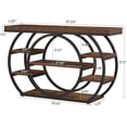 thumbnail image 3 of Tribesigns 5-Tier Console Table, 47" Entryway Table for Living Room, Hallway, Foyer, Rustic Brown, 3 of 7