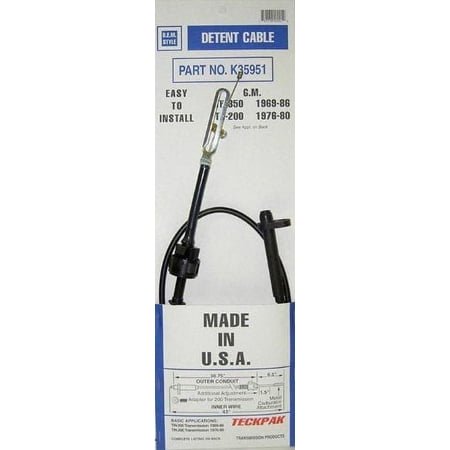 Teckpak USA GM TH-350 & TH-200 Câble de Détente 1976-86