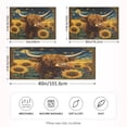 thumbnail image 4 of Haosy Satin Pillowcase for Hair and Skin Standard Cooling Silk Pillow Case with Envelope Closure Highland Cow in Sunflowers Field 20"x30", 4 of 9