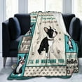 thumbnail image 2 of Yibo Cute Funny Frenchie Dog Blanket Flannel Soft and Comfortable Anti-static Bed Sofa Blanket, 2 of 7