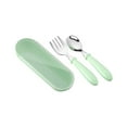 thumbnail image 2 of Infant Food Dining Pure Color Spoon Fork Reusable Toddler Dinnerware Set School Home, 2 of 8