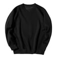 thumbnail image 6 of Men's Sweatshirts Trendy Long Sleeve V-Neck Pullover Fall Winter Casual Ribbed Cuffs Solid Color Sweatshirt for Daily Wear Black XL, 6 of 7