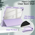 thumbnail image 3 of JETech Case for iPad Air 11-Inch M3/M2 (2025/2024), iPad Air 5/4 (2022/2020 5th/4th 10.9-Inch) with Pencil Holder, Clear Transparent Back Slim Stand Shockproof Tablet Cover (Light Purple), 3 of 7