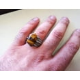 thumbnail image 5 of Tiger Eye Mans Ring, Natural Tiger Eye Ring, Eagle Claw Ring, Silver Jewelry, 925 Silver Ring, Birthday Gift, Heavy Mens Ring, Arabic Design, Ottoman Style Ring, Christmas, Turkey Mens Signet Ring, 5 of 6