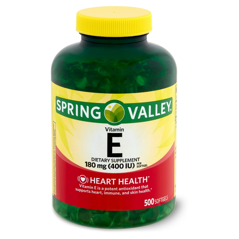 Spring Valley Vitamin E Dietary Supplement, 180 mg, 500 count Walmart