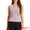 Pink White, variant on DARING DIVA Women's Tweed Elegant Crew Neck Business Vest Tops XS Black