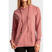 Sofra Women's Lightweight Cotton Long Sleeve Pullover Thin Hoodie Jacket
