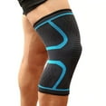 thumbnail image 2 of Knee Compression Sleeve Brace Guard Support Joint Pain Arthritis Relief, Black / Blue, XL, 2 of 3