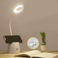 thumbnail image 1 of Lámpara de mesa plegable LED protección ocular ajuste inteligente lámpara de mesa de luz suave con portalápices para oficina en casa, 1 of 1