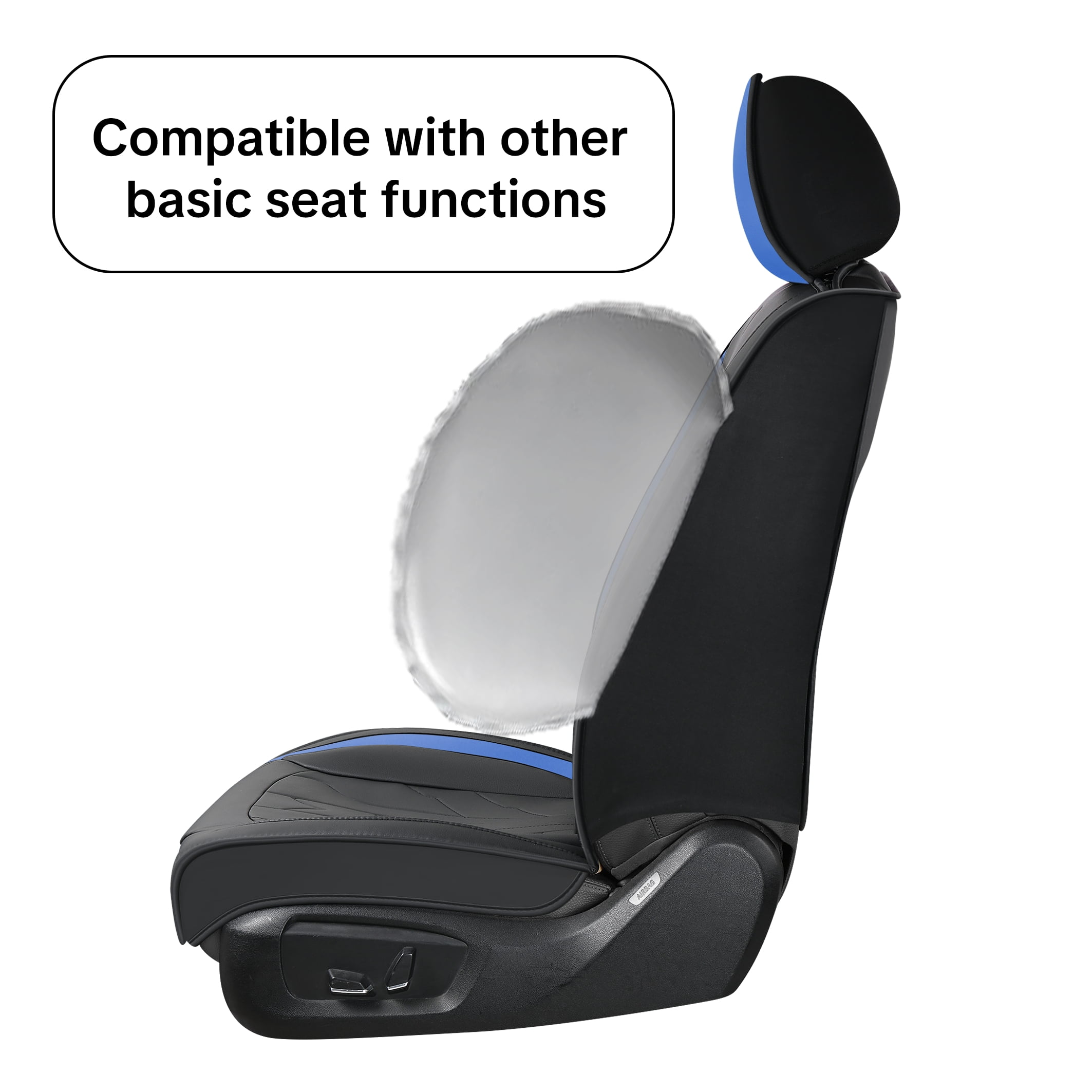 Blue Car Seat Covers for Ford Maverick 2022-2026 Car Seat Cover , Waterproof Faux Leather, 5 Piece Full Set, Easy to Clean and Install, Wear Resistance, Protect and Upgrade Seats