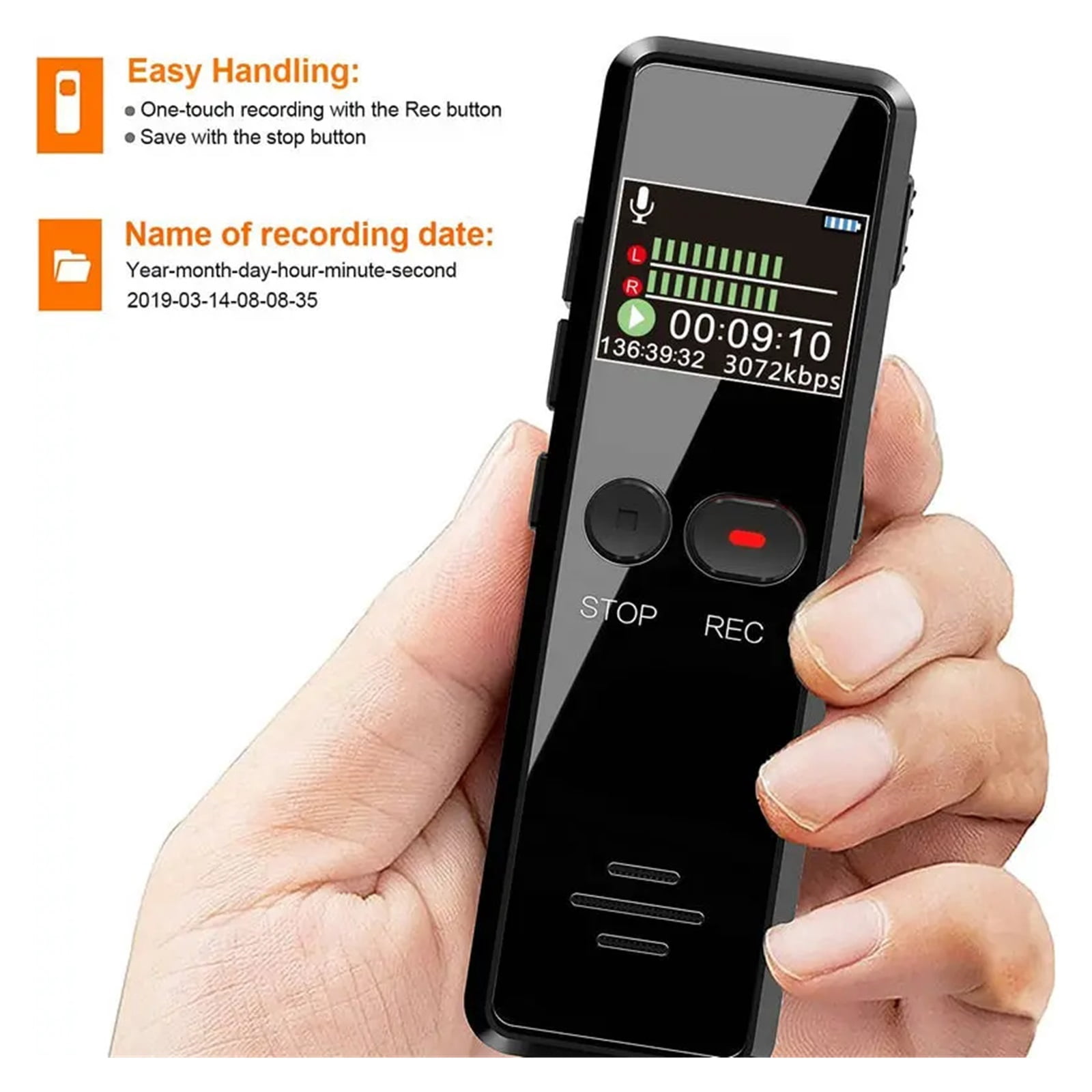 V90C 64GB High-Quality Digital Voice Recorder Colorful Display Screen Sound Recording ,Powerful Feature