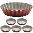 thumbnail image 4 of OFFIGAM 6-Piece Brown Carbon Steel Tart Pans Set, Non-Stick Bakeware for Perfect Pastries and Tarts, Baking Molds, 4 of 8