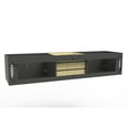thumbnail image 4 of Castello USA  Alpine 72" Black Wood Floating Vanity Base/Brushed Nickel Handles, 4 of 5