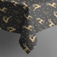 thumbnail image 4 of Dark Christmas Golden Reindeer Pattern Rectangle Tablecloth 60"x102",Waterproof Polyester Rectangle Table Cloth, Wipeable Spillproof Polyester Tablecloth for Dining, Camping, Indoor and Outdoor, 4 of 6