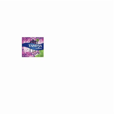 Tampax Radiant Plastic Tampons, Super Absorbency, Unscented, 28 Count, (Packaging May Vary), Pack of 6