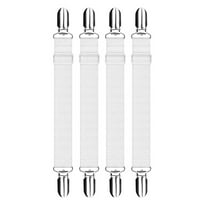 Luoshdecor Bed Sheet Holder Straps, Adjustable Elastic Fitted Sheet Corner Holders Straps to Stay in Place，Non-Slip Fasteners Clips for Bed Sheets, Sofa Cushion 4Pcs
